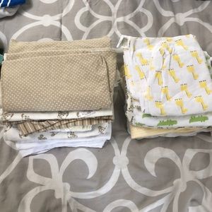 14 Assorted Gender Neutral Burp Cloths